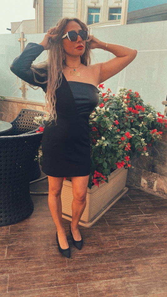 Noir Rush Leather Dress