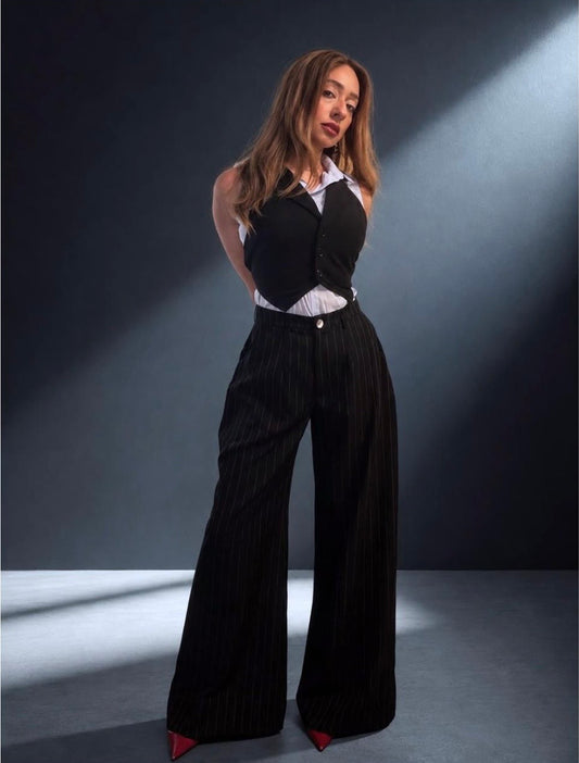 Black Pinestripes pants