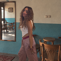 Powder dream silk pants