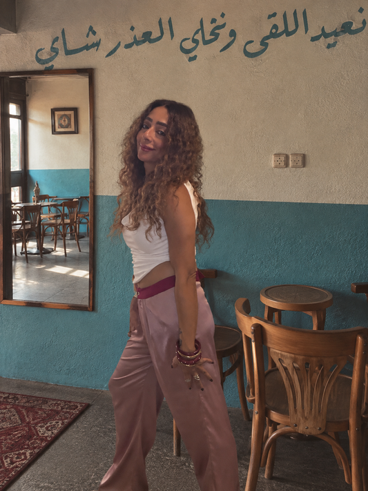 Powder dream silk pants