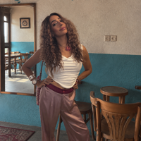 Powder dream silk pants