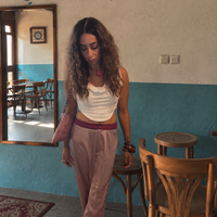 Powder dream silk pants