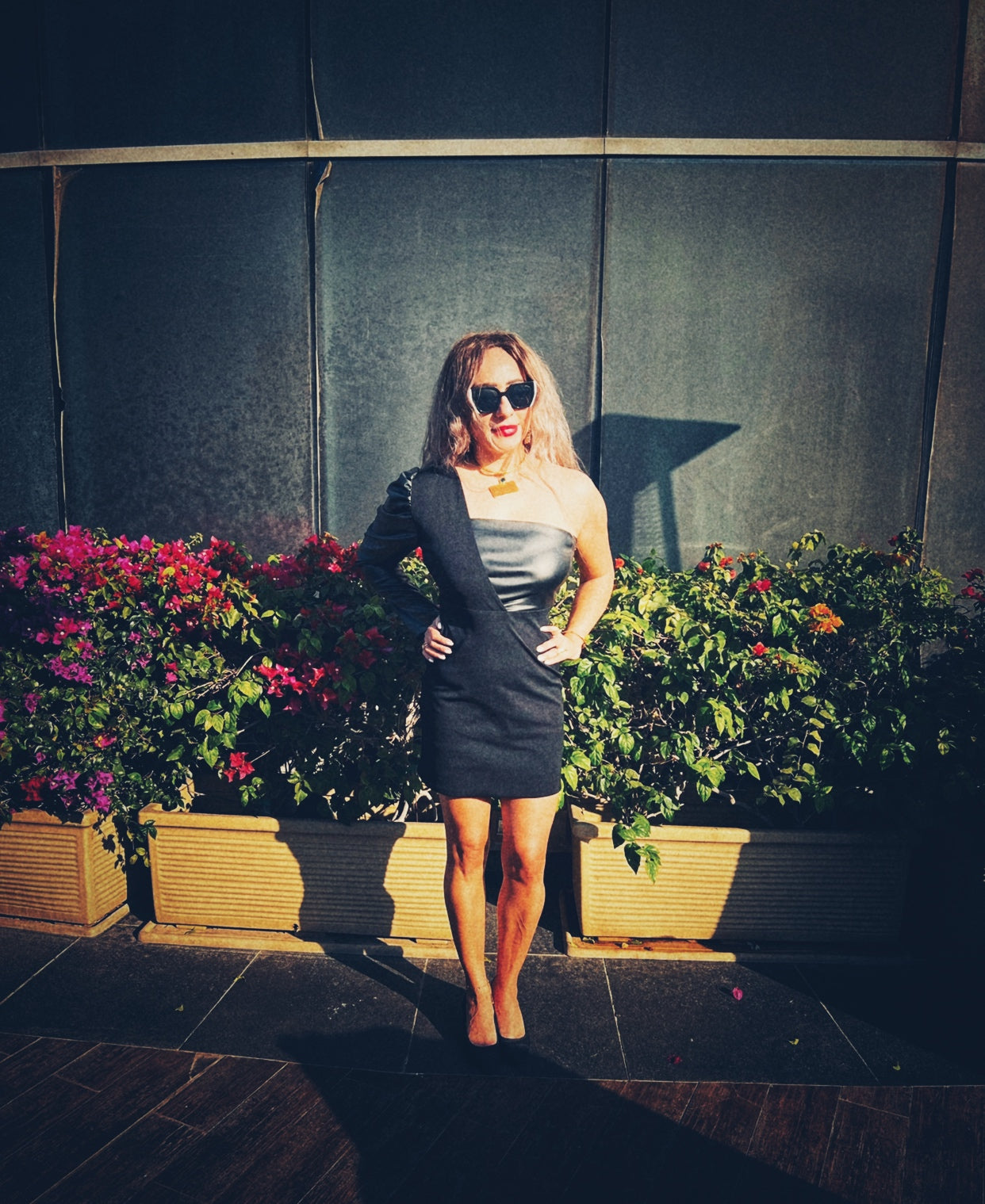 Noir Rush Leather Dress