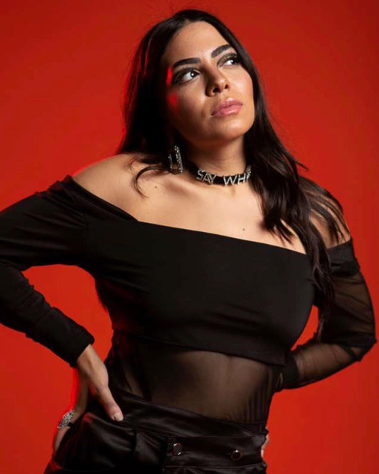 Sheer Noir Top