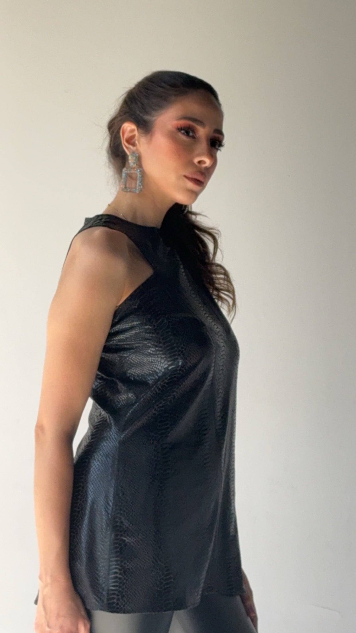 Crocodile Leather Top
